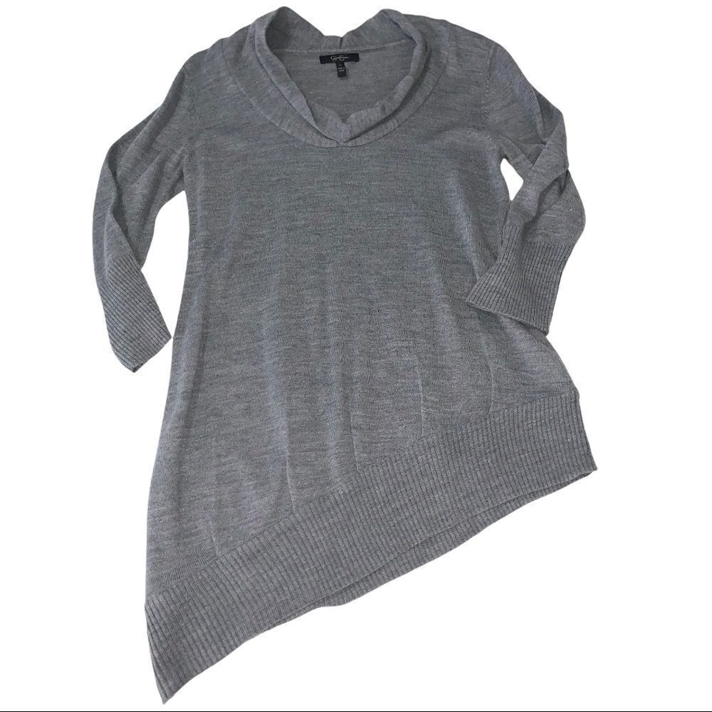 Jessica Simpson Gray asymmetrical sweater dress